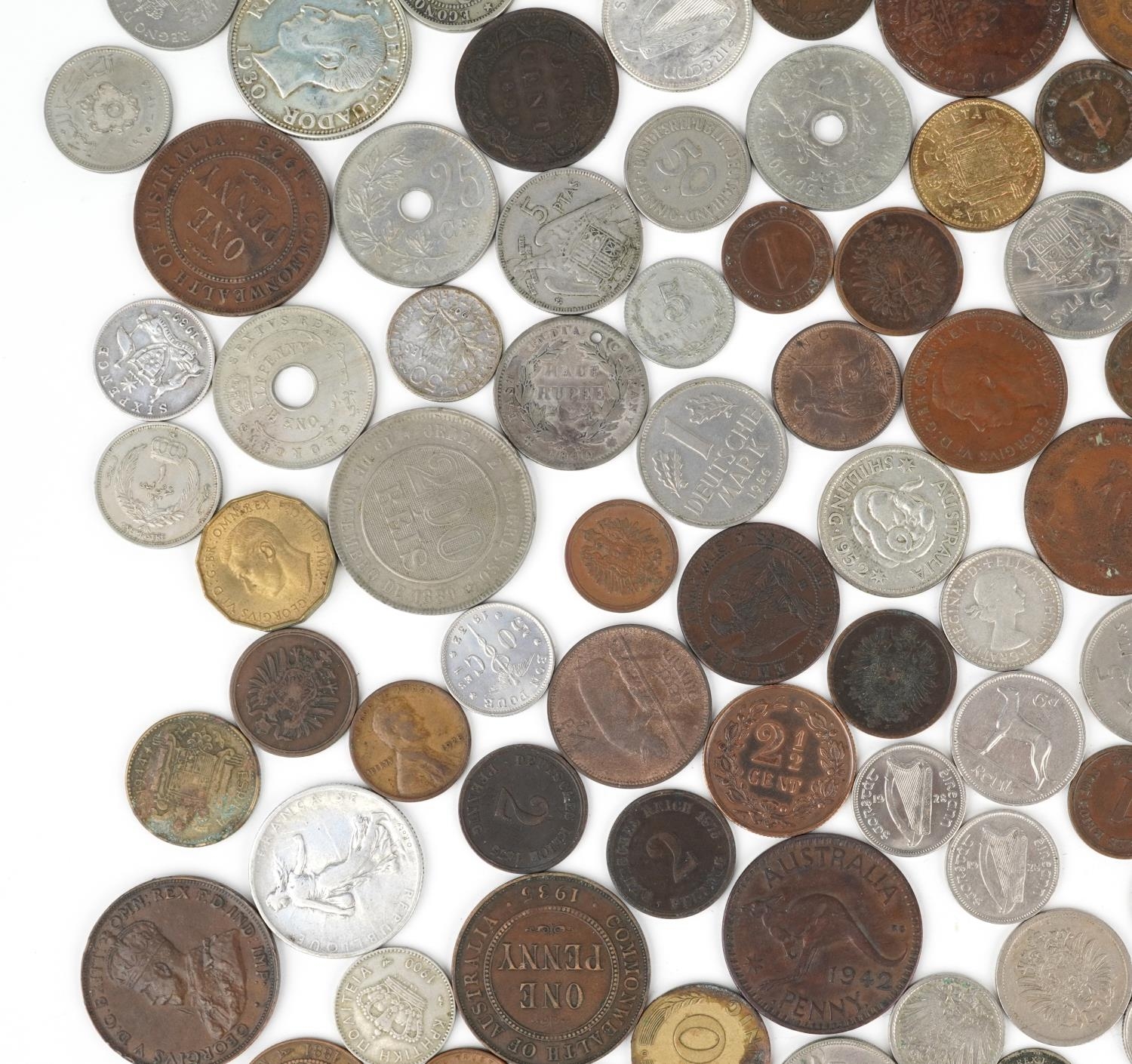 Collection of antique and later world coinage, some silver, including Alfonso XII 1877 ten centimos, - Image 5 of 10