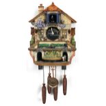 Bradford Edition Memories of Steam Flying Scotsman cuckoo clock, 31.5cm high