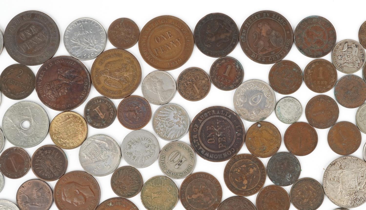 Collection of antique and later world coinage, some silver, including Alfonso XII 1877 ten centimos, - Image 3 of 10