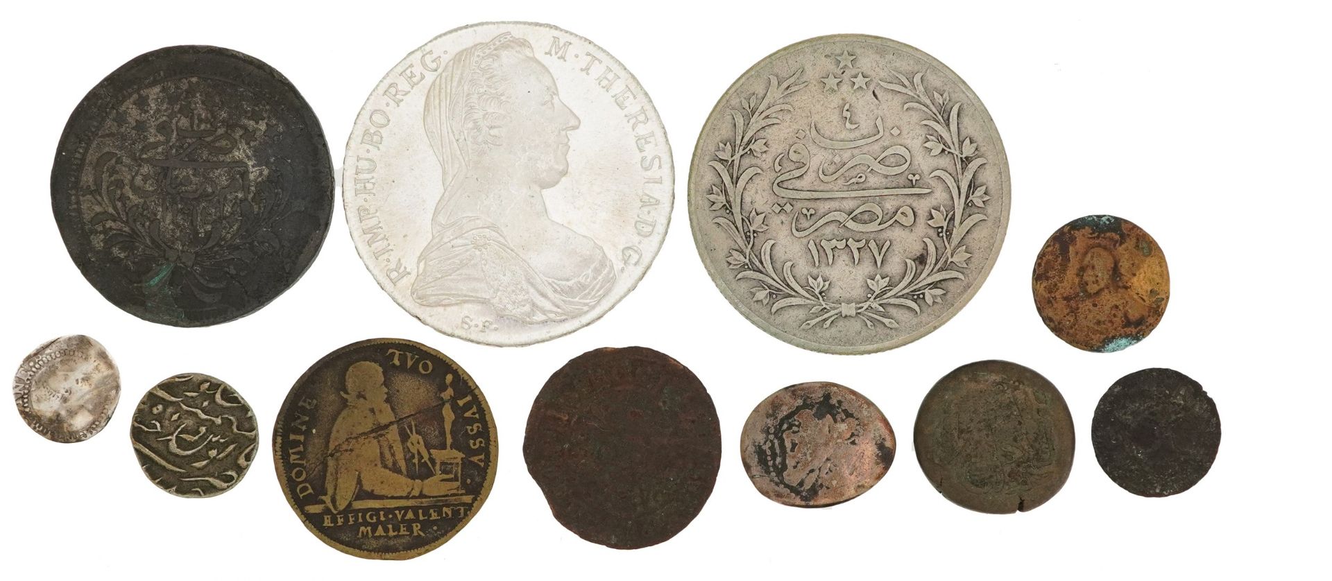 Antiquarian, Roman, hammered silver and world coinage including re-struck silver Maria Theresa - Image 4 of 6