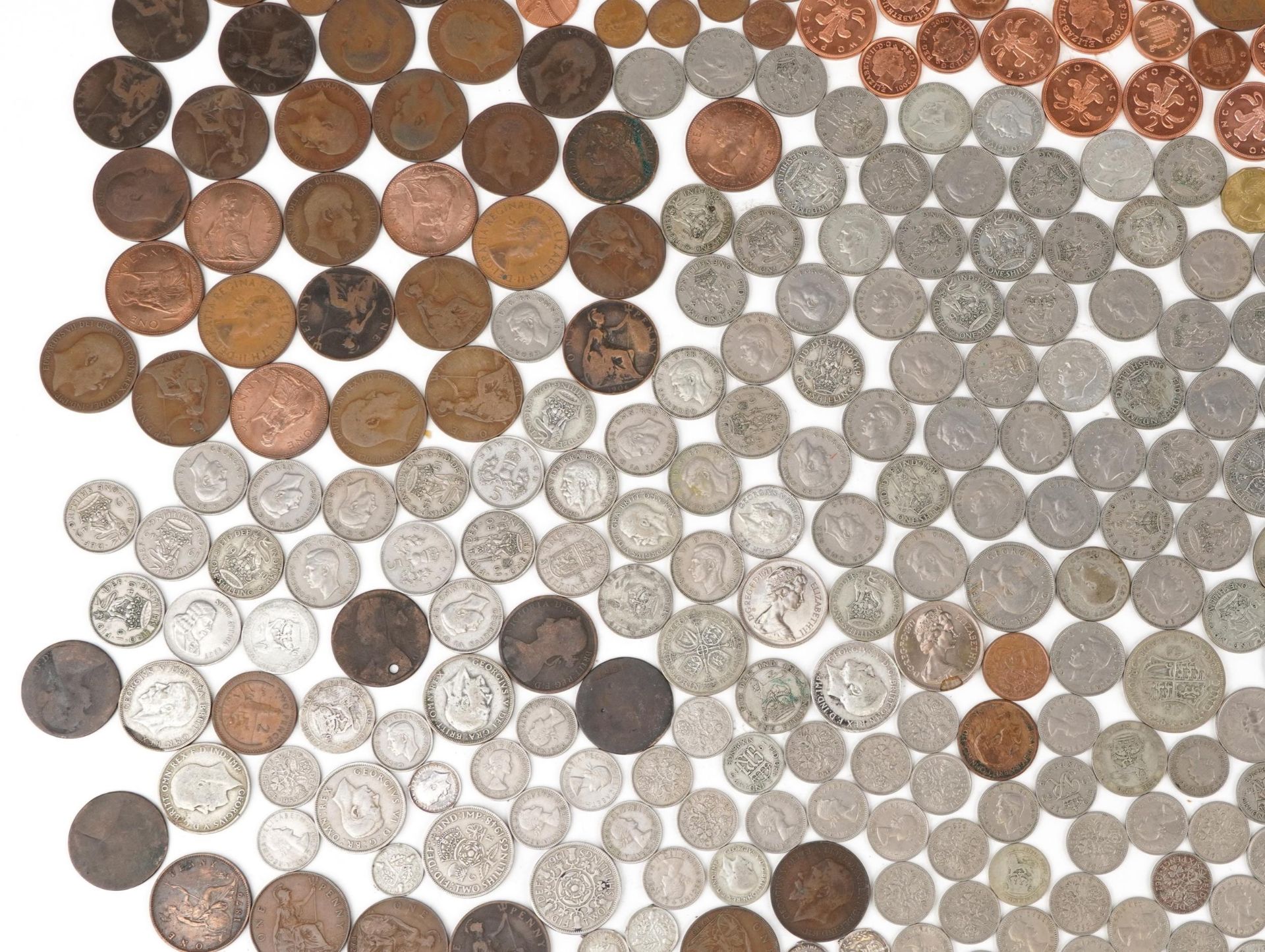Collection of Victorian and later British coinage including pre 1947 florins and thrupenny bits - Bild 4 aus 7