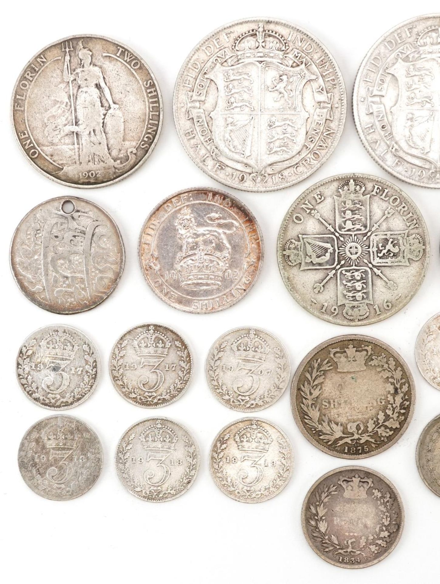 Early 19th century and later British and world coinage including William IV 1834 sixpence, half - Bild 2 aus 6