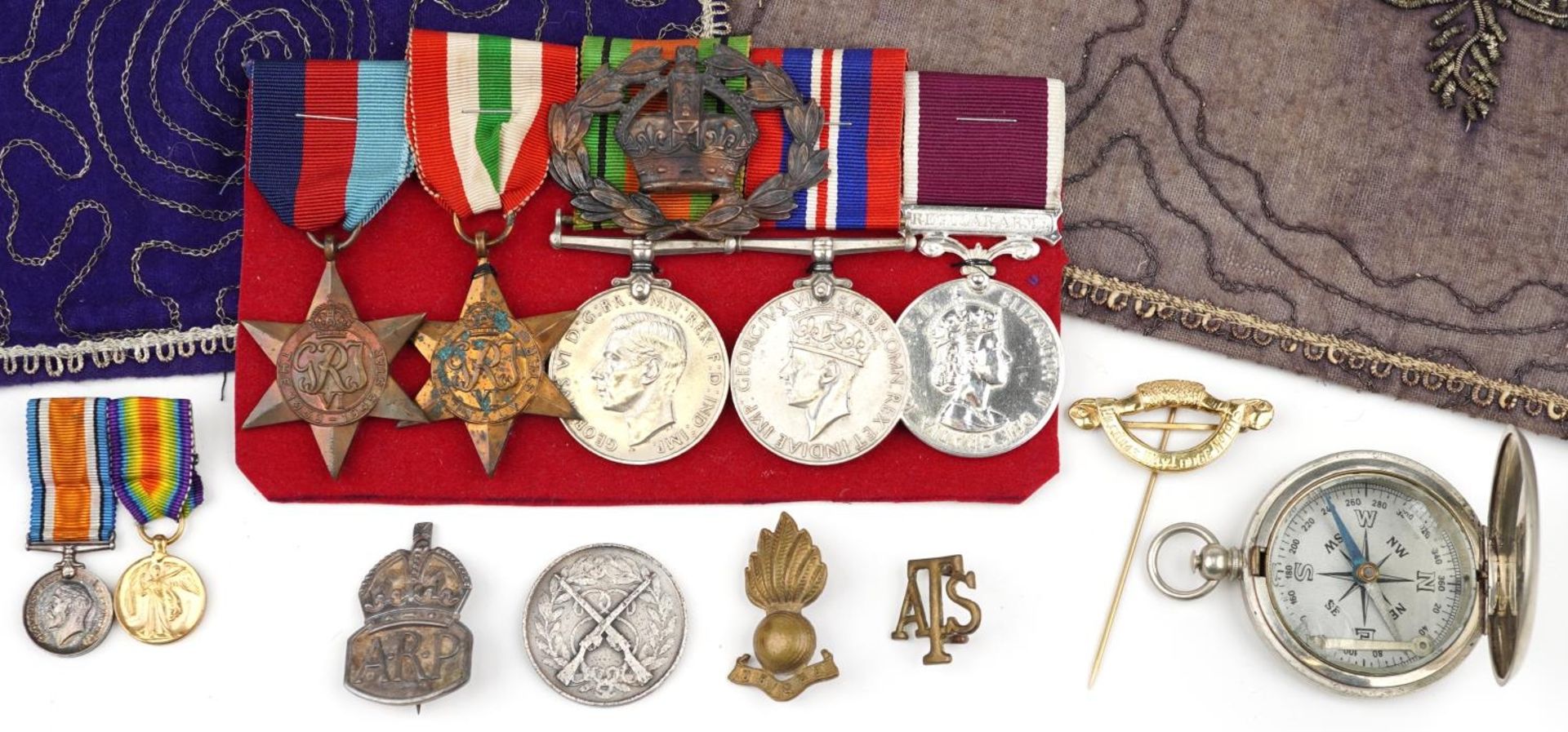British military medal group relating to P J Cooper of The Royal Fusiliers including two tapestries, - Bild 2 aus 4