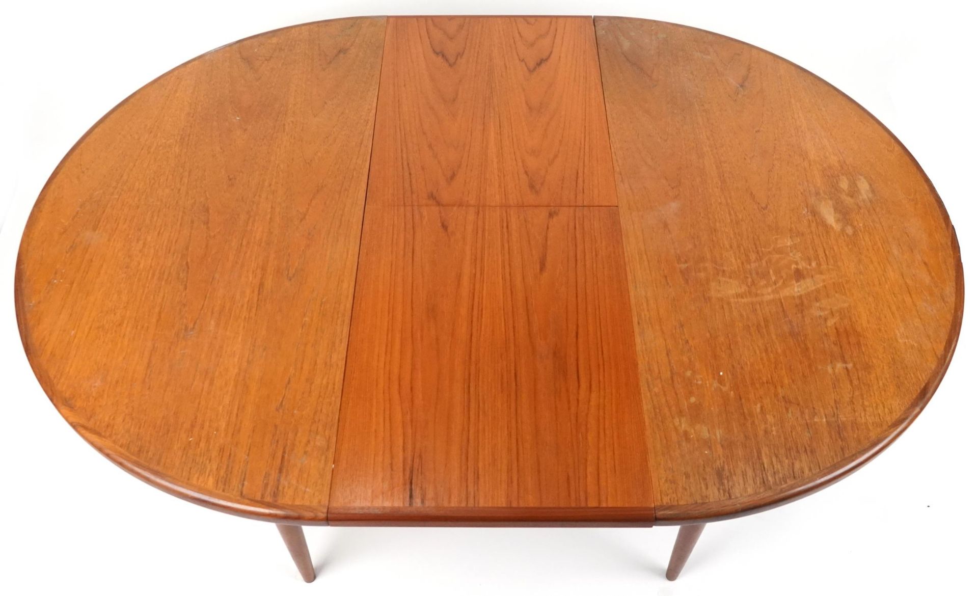 G Plan, mid century teak Fresco extending dining table, 73cm high x 121cm in diameter when closed - Bild 2 aus 5
