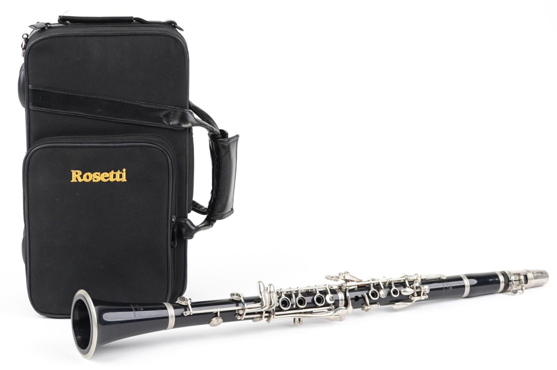 Rosetti five piece clarinet with protective case, the case 32.5cm wide - Image 2 of 6