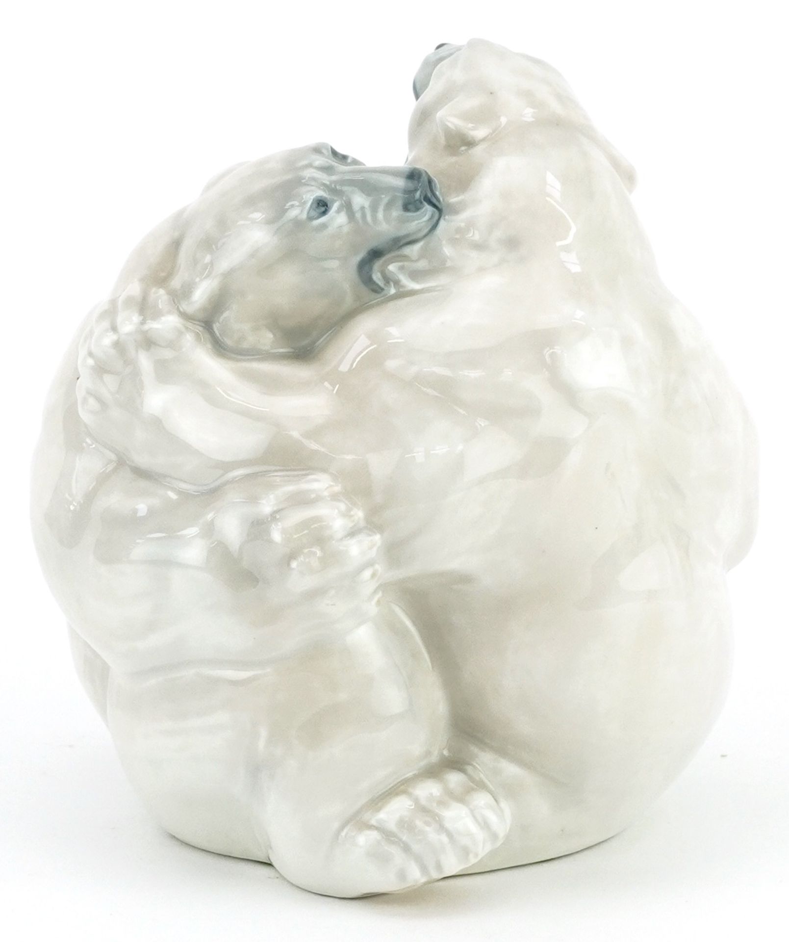 Knud Kyhn for Royal Copenhagen, Danish porcelain group of two polar bears numbered 2317, 15.5cm high - Image 2 of 3