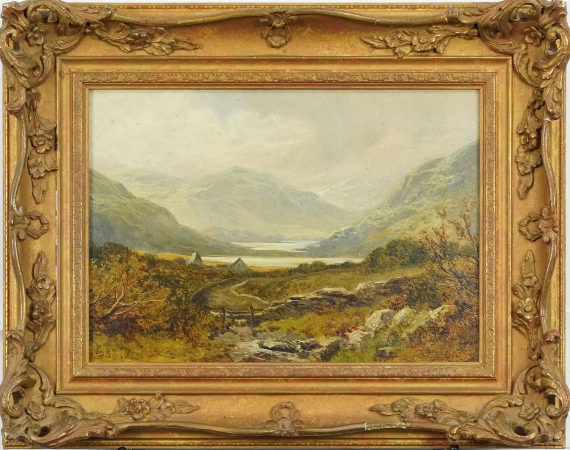 Vale of Gandalough, 19th century Irish school oil on canvas bearing an indistinct monogram, - Image 2 of 6