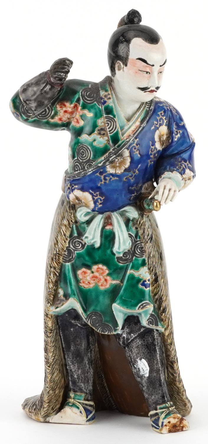 Japanese porcelain figure of a warrior, 30cm high - Image 2 of 7