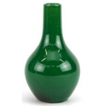 Chinese porcelain vase having a green crackle glaze, 12cm high
