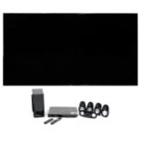 Samsung 75 inch F6400 series 6 smart 3D LED TV model with Samsung DVD player and surround sound