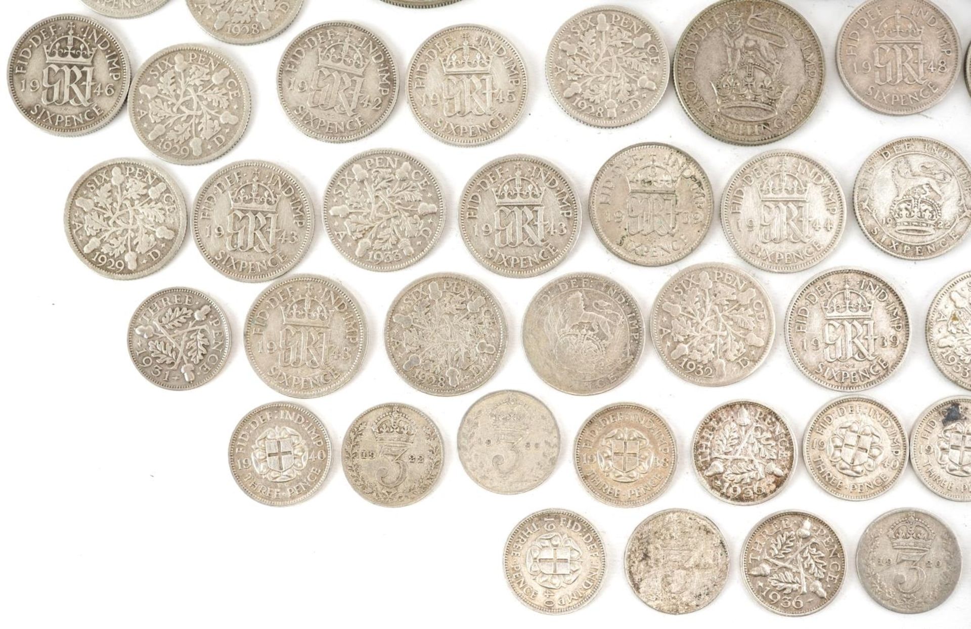 British pre decimal, pre 1947 coinage including half crowns and shillings, 320g - Bild 9 aus 10