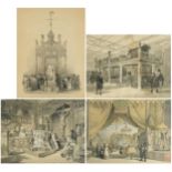 Recollections of The Great Exhibition 1851, four 19th century lithographs published by Day & Son