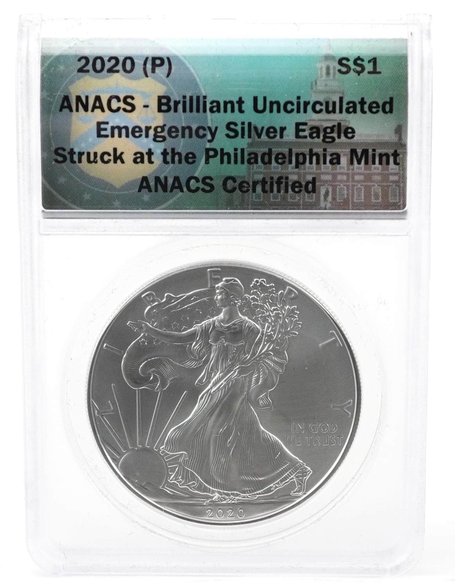 United states of America 2020 Liberty emergency silver Eagle struck out of Philadelphia Mint with