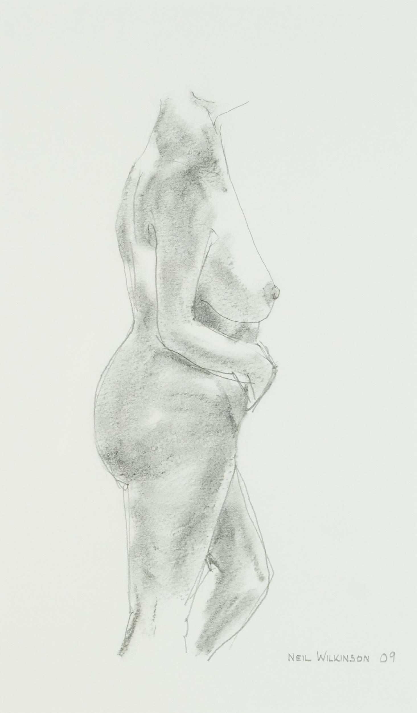 Neil Wilkinson - Nude females, three mixed medias, each mounted, one framed and glazed, the - Image 2 of 13