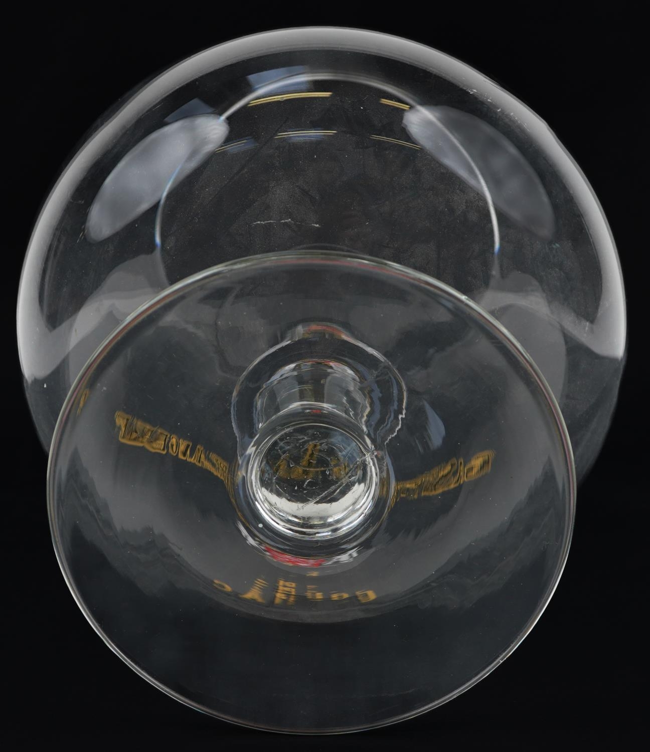 19th/early 20th century oversized cognac glass advertising Gaston de la Grange Cognac, 30cm high - Image 3 of 3