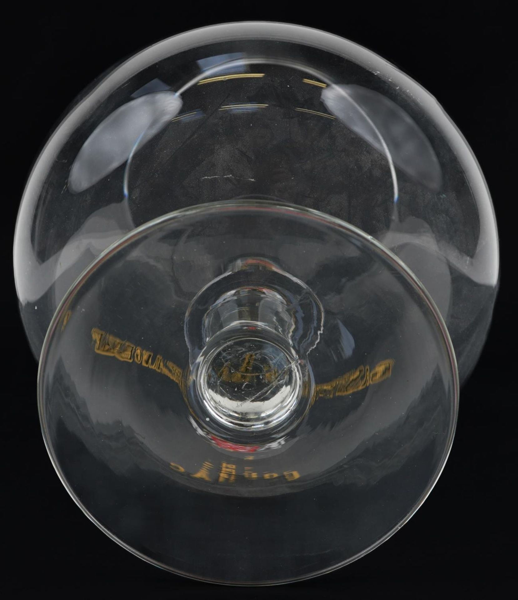 19th/early 20th century oversized cognac glass advertising Gaston de la Grange Cognac, 30cm high - Bild 3 aus 3