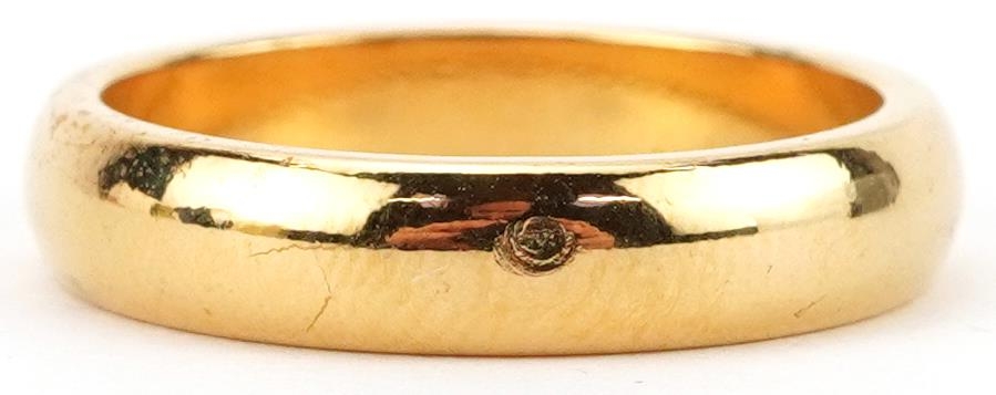 18K gold wedding band, size Q/R, 4.2g - Image 2 of 5