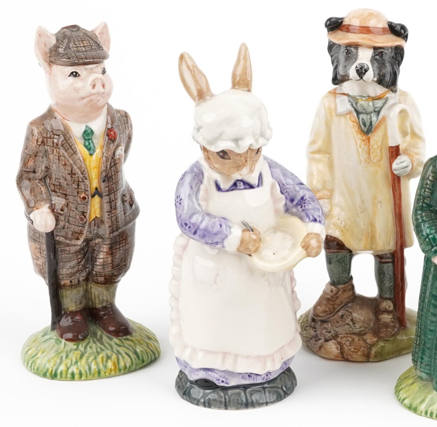 Eight Beswick Country Folk figures including Mrs Rabbit Baking, Hiker Badger, Fisherman Otter, - Image 2 of 4