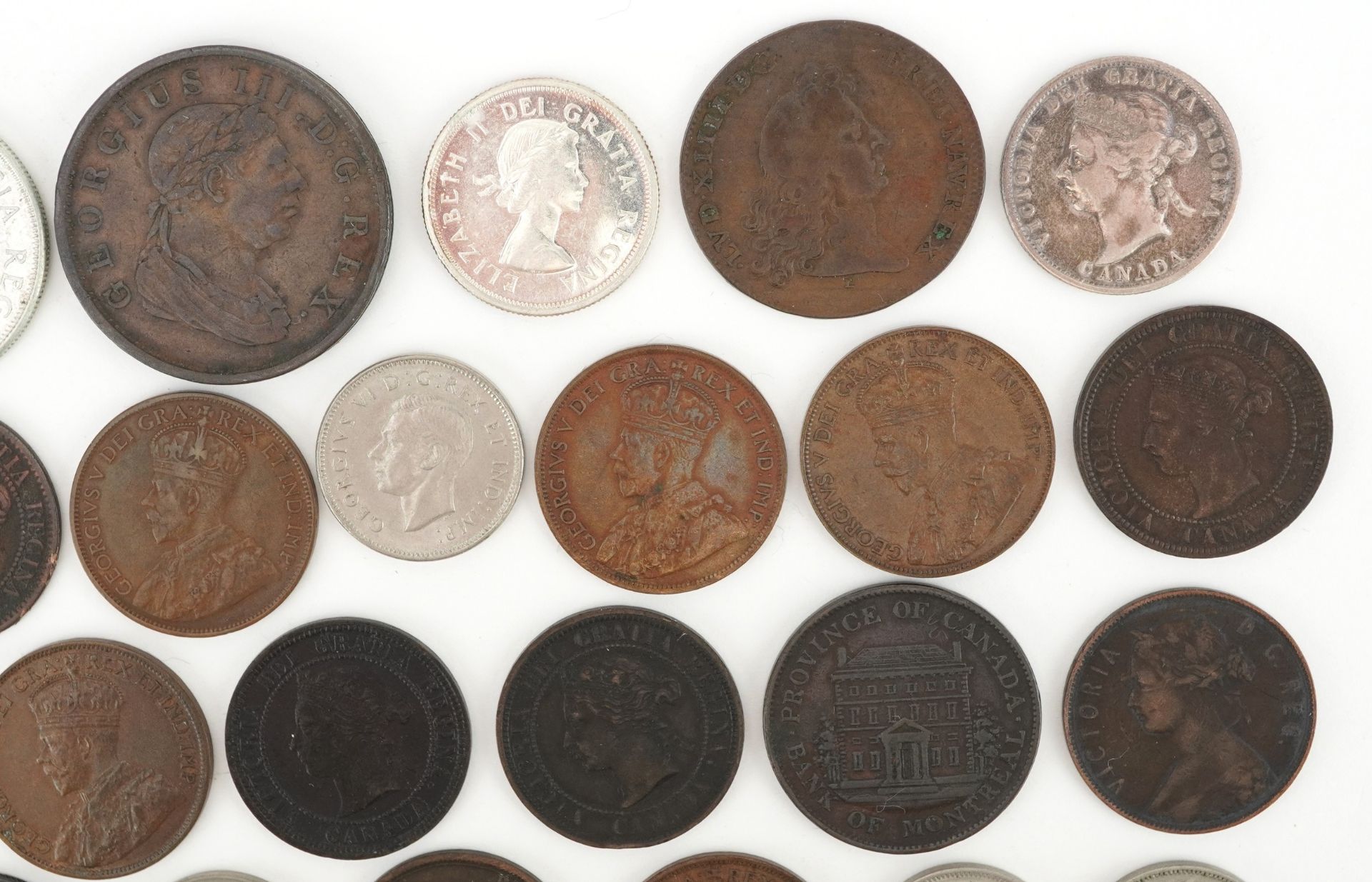 Early 19th century and later Canadian coinage and tokens including Nova Scotia one penny tokens, - Image 14 of 20