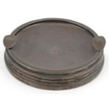 Sanders & Mackenzie, Elizabeth II circular silver and ebony ashtray, Birmingham 1958, 12.2cm in