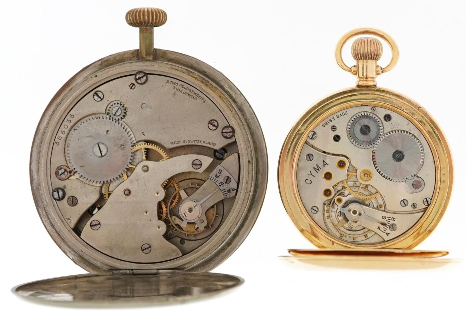 Two gentlemen's pocket watches and an eight day travel pocket watch including a Victorian silver - Bild 5 aus 7
