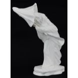 Michael Sutty porcelain figure of a Geisha holding and parasol, 24.5cm high