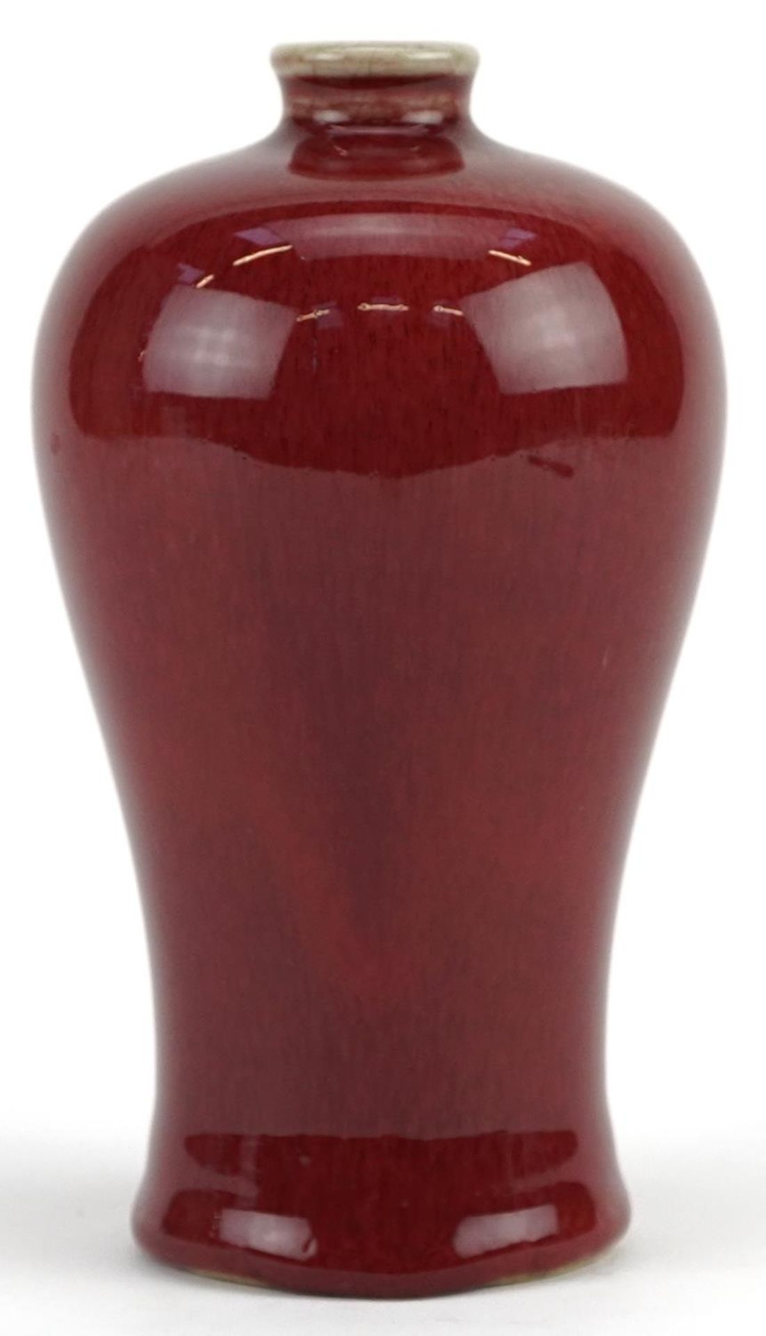 Chinese porcelain baluster vase having a sang de boeuf glaze, 15cm high - Image 2 of 6