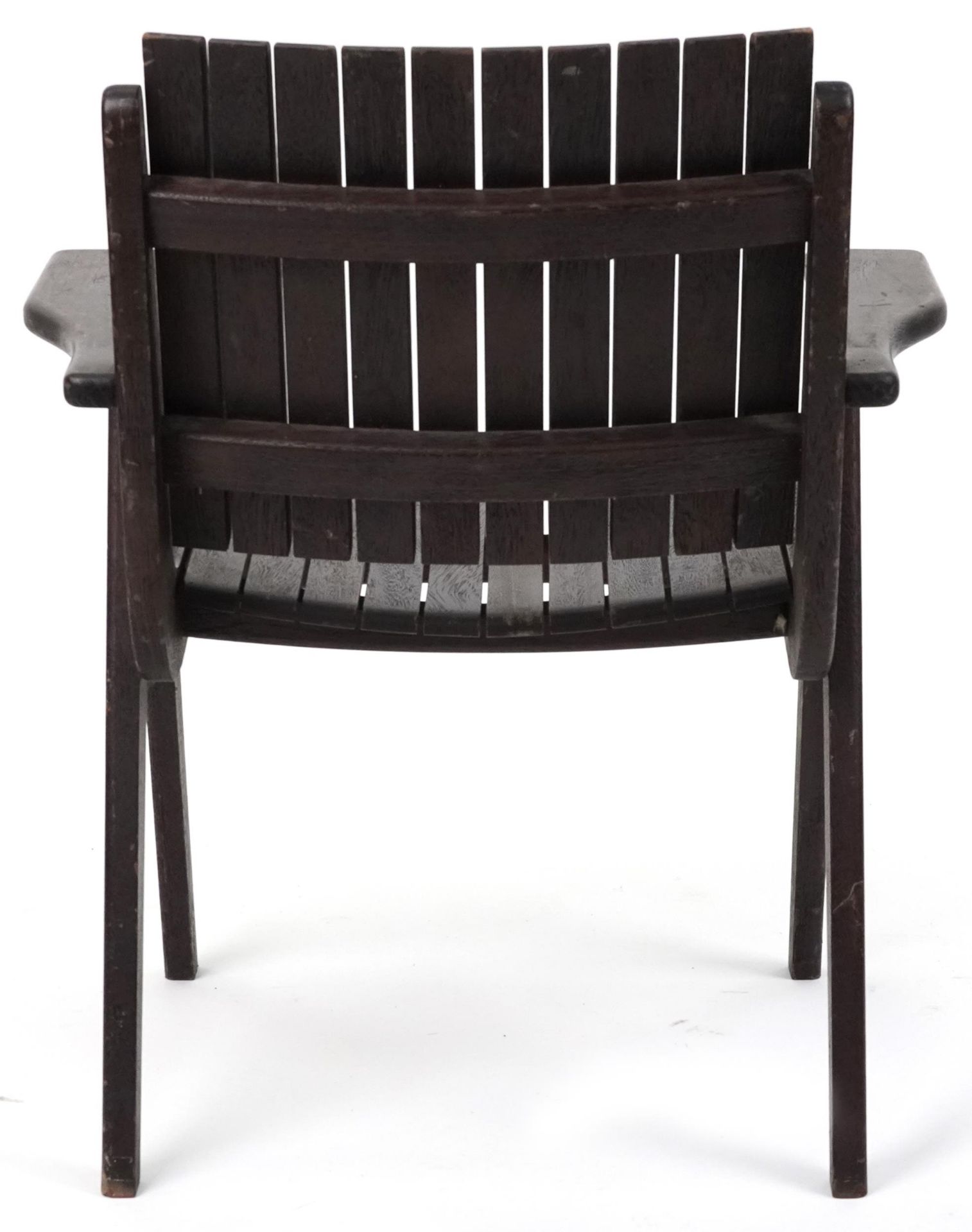 Autoban, stained teak slice chair, 81cm high - Bild 4 aus 5