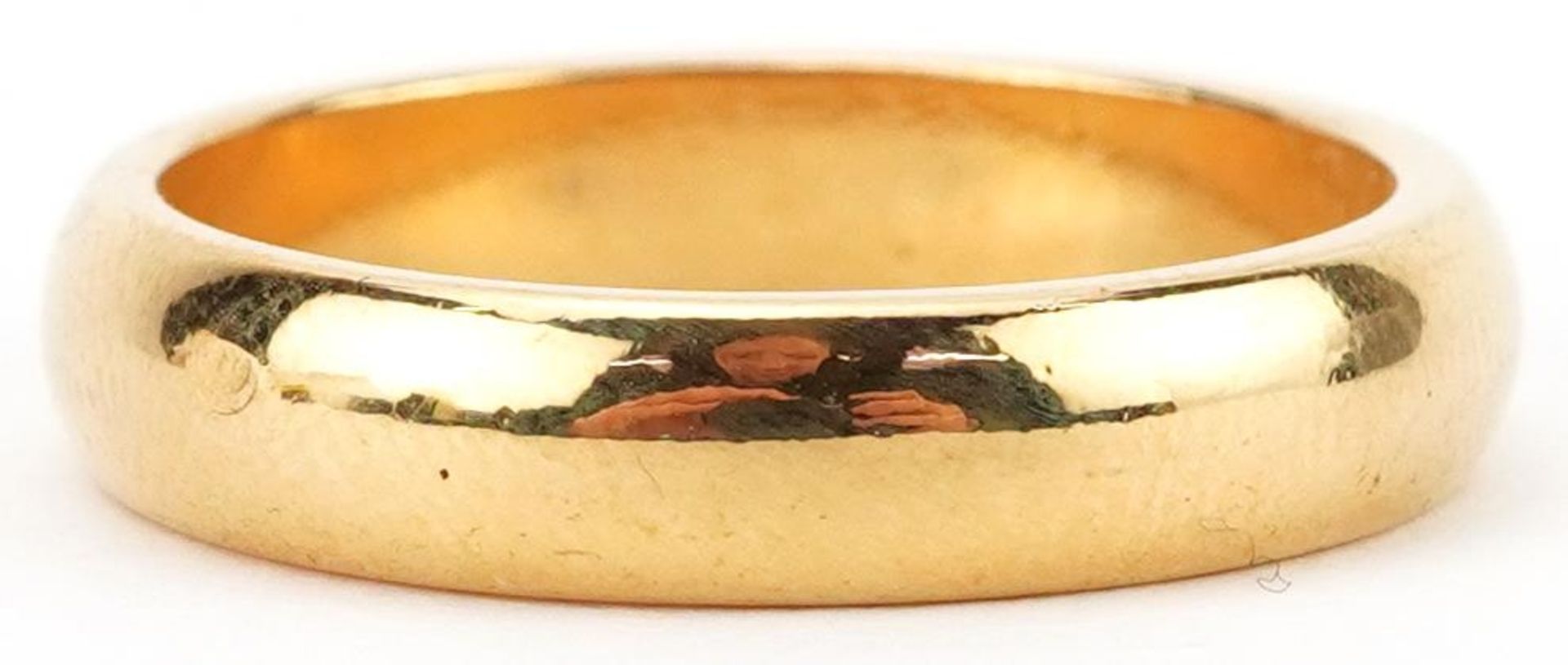 18K gold wedding band, size R, 3.1g