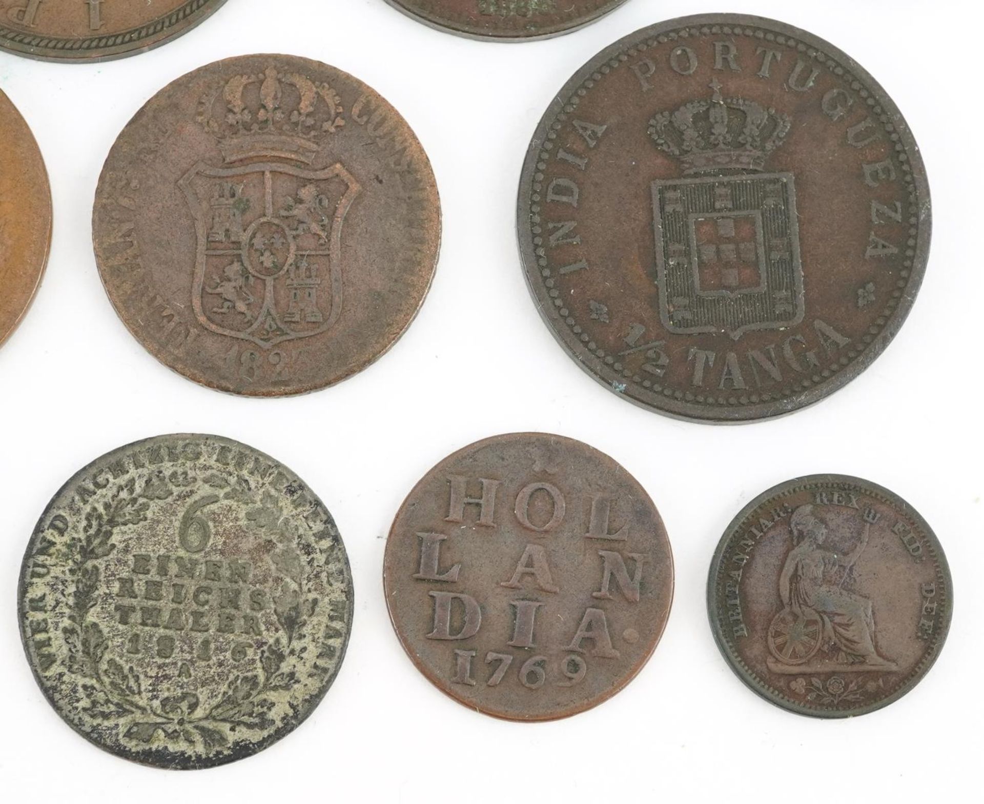 Antique and later world coinage including a Crete 1900 two lepta, South African 1898 penny, Ceylon - Bild 5 aus 10