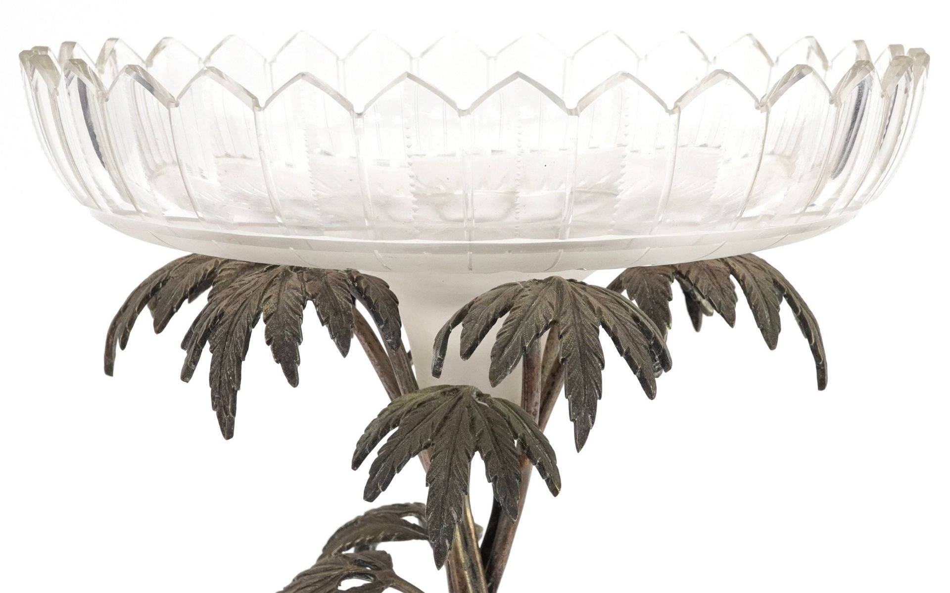 Carl Robert Carlstrom, Swedish silver plated centrepiece in the form of a palm tree with part - Image 2 of 5