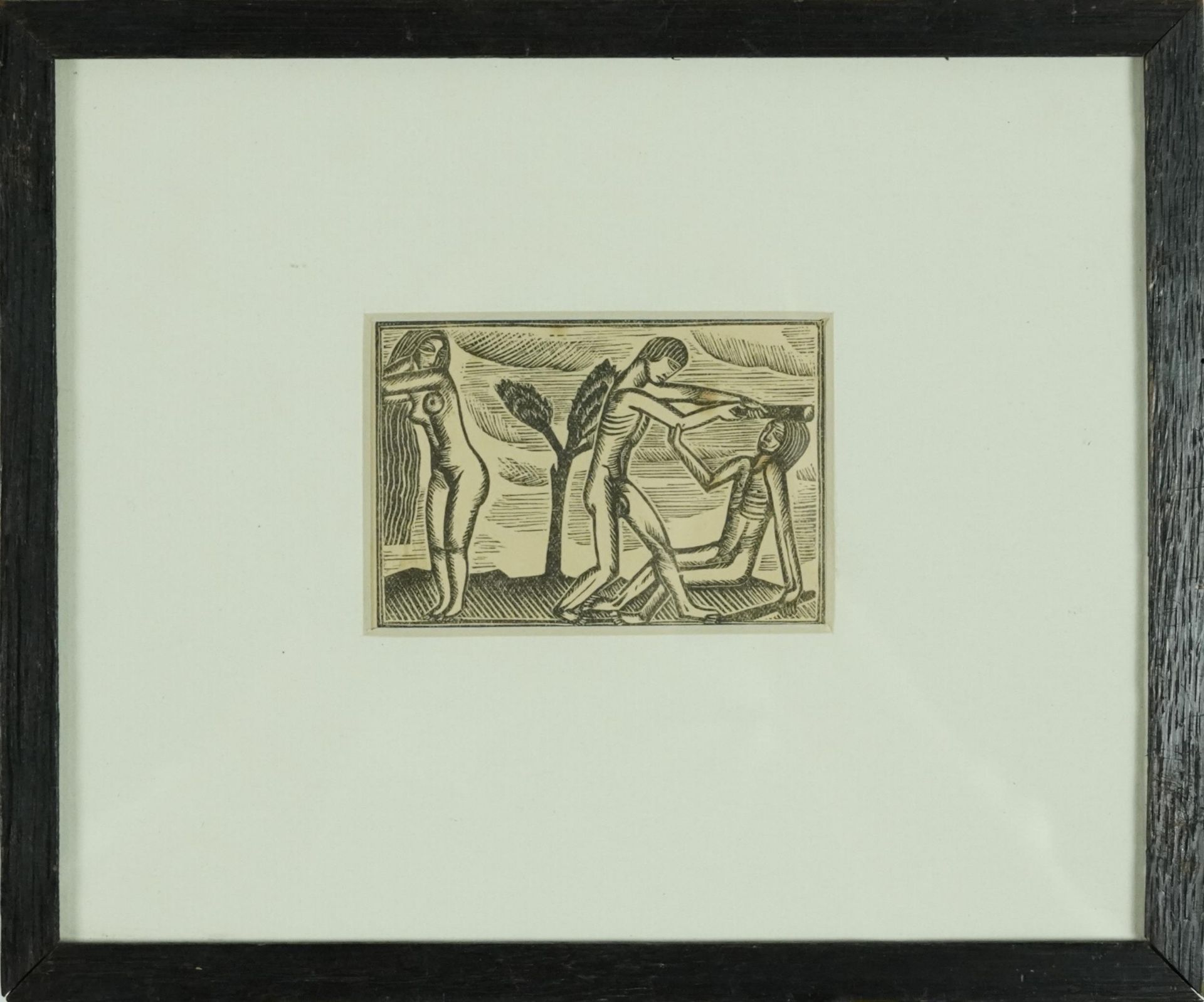 David Jones - Libellous Lapidum, two wood engravings, each inscribed St Dominic's Press Ditchling - Bild 3 aus 9