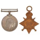 British military World War I pair with spelling error comprising 1914-18 War medal awarded to