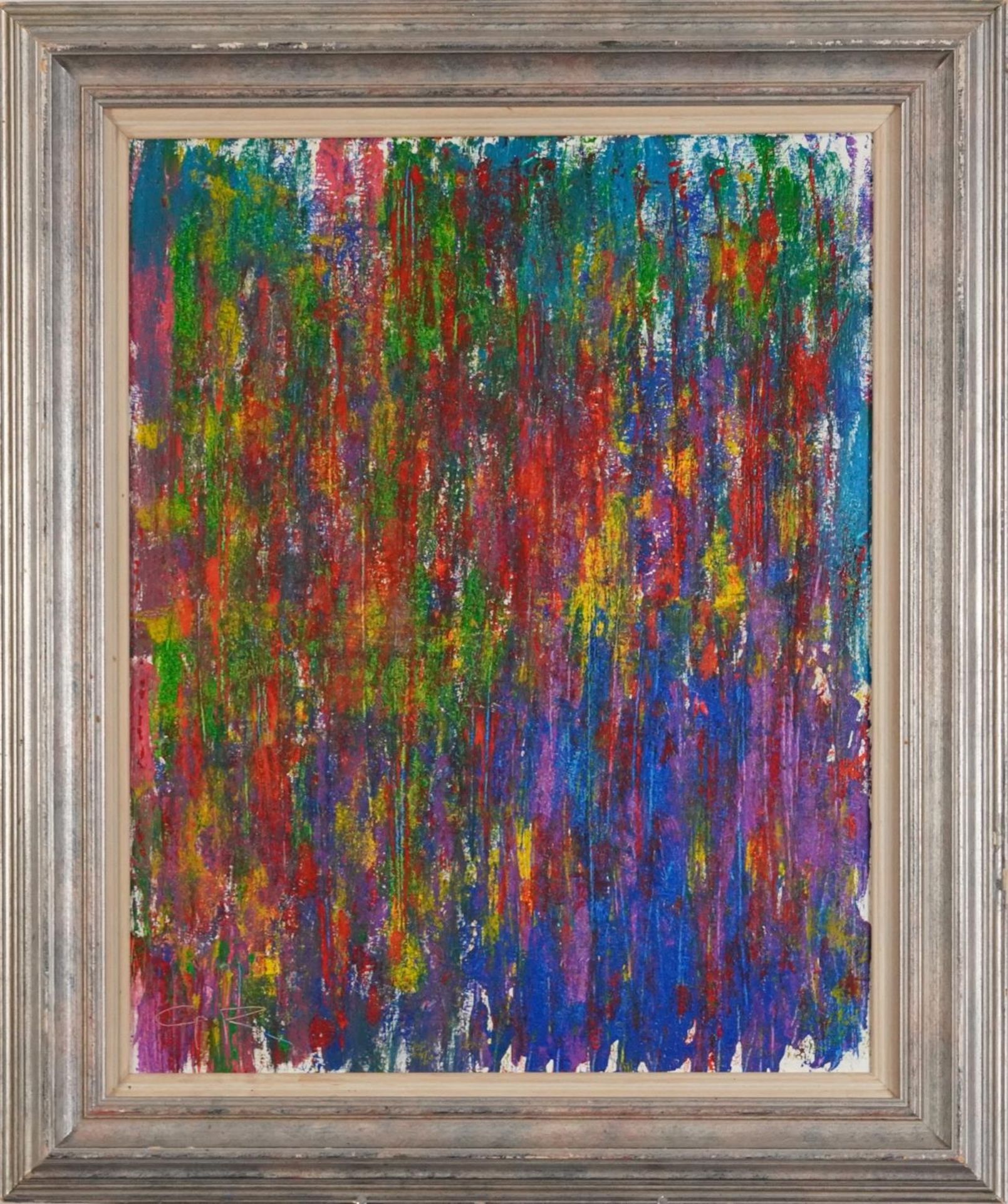 After Gerhard Richter - Abstract composition, German school oil on canvas, inscribed verso, - Bild 2 aus 6