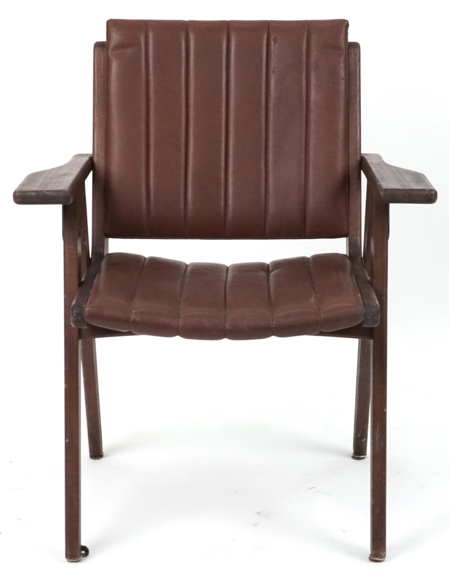 Autoban, stained teak slice chair, 81cm high - Image 2 of 5