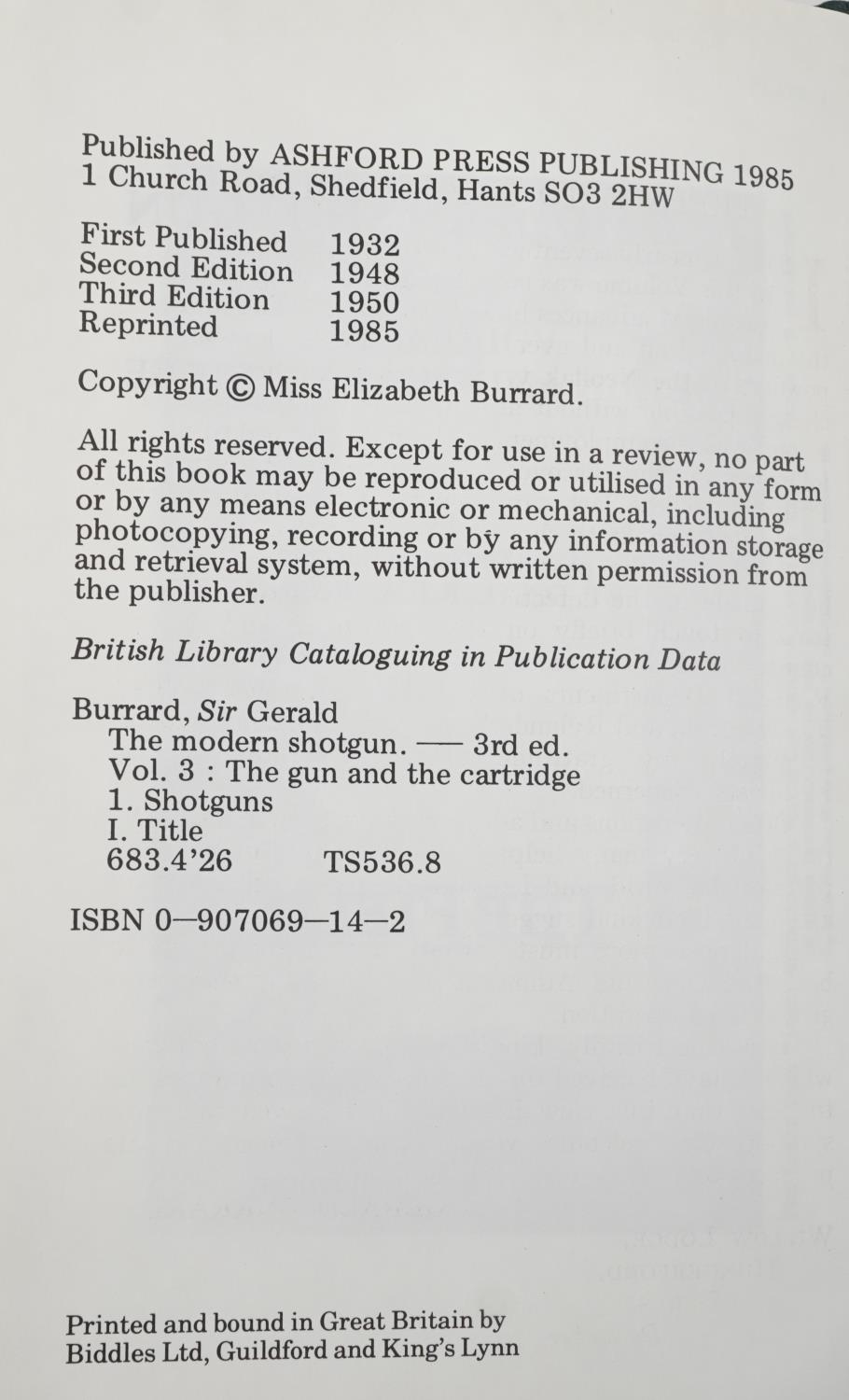 The Modern Shotgun, three hardback books, volumes 1, 2 and 3 by Major Sir Gerald Burrard 1985 - Image 3 of 4