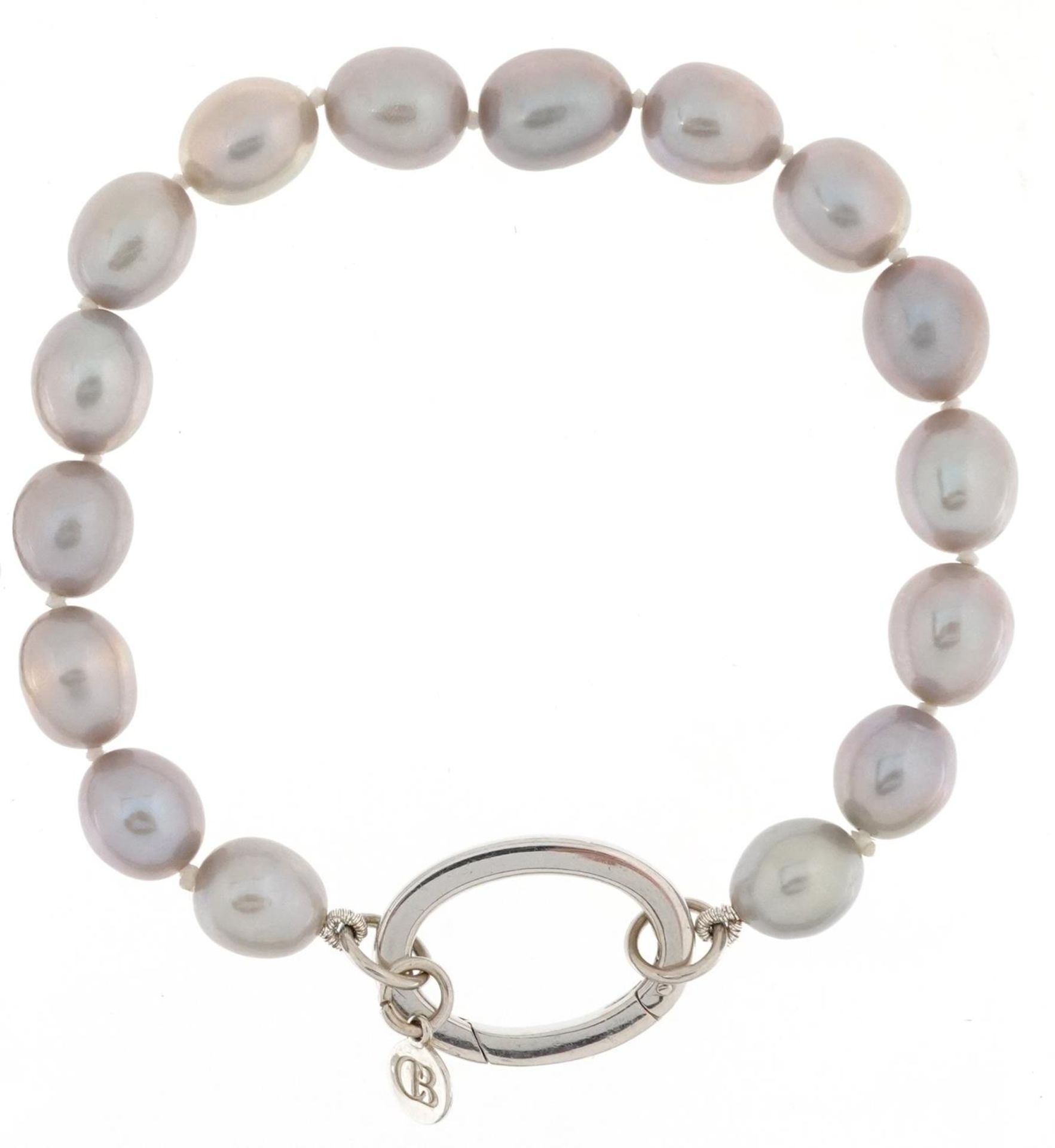 Clogau, Welsh silver clear stone love heart bracelet and a freshwater pearl bracelet with silver - Bild 6 aus 12