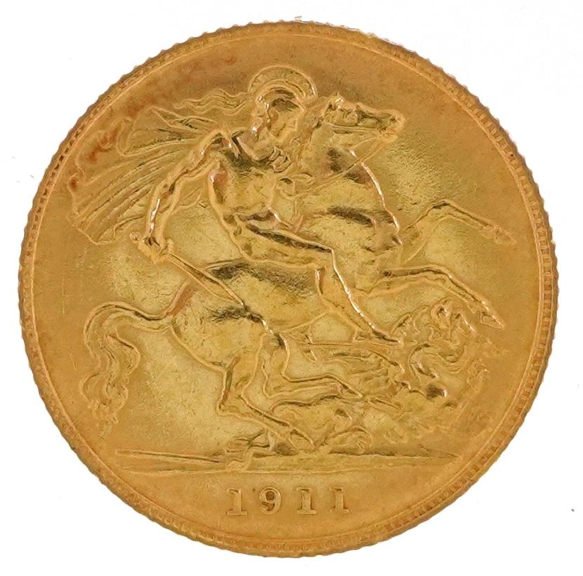 George V 1911 gold half sovereign