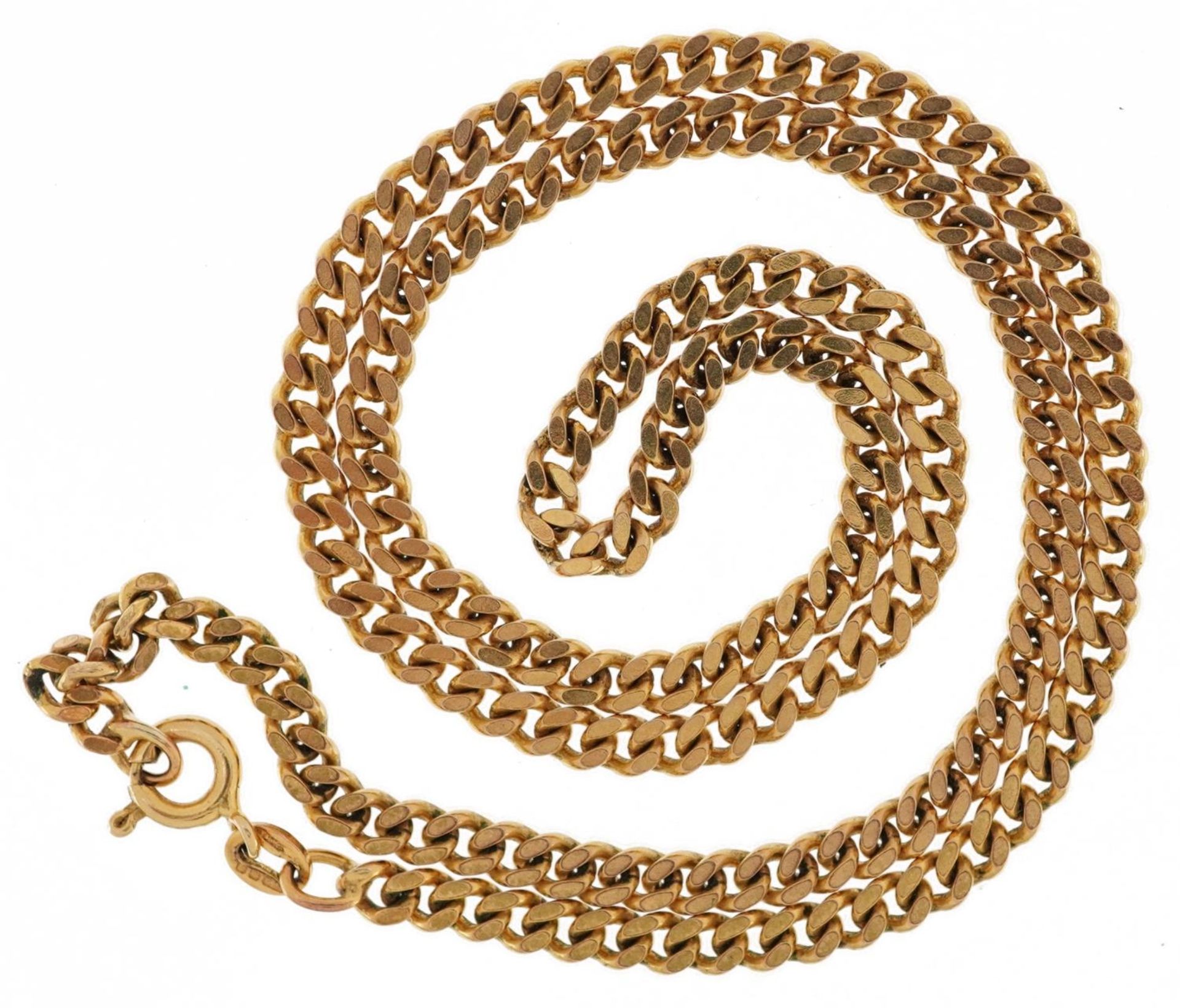 9ct gold curb link necklace, 44cm in length, 14.7g - Image 2 of 3