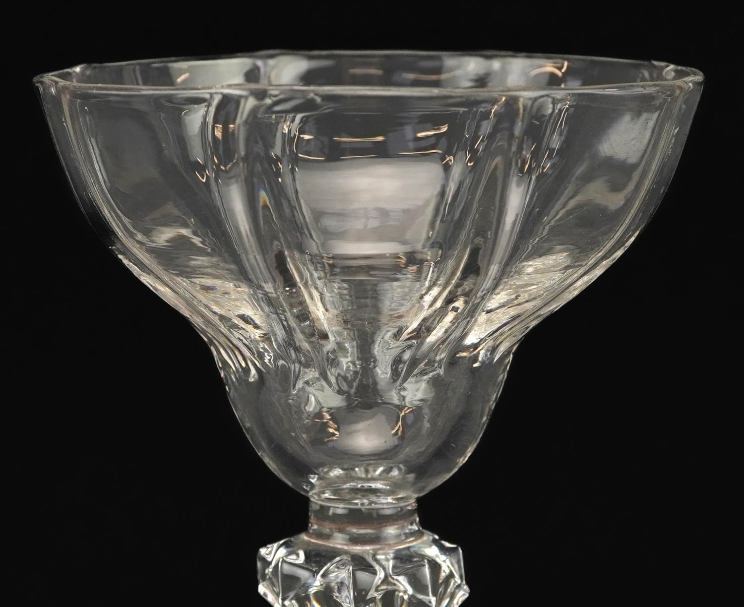 18th century pedestal sweetmeat glass, 18cm high - Image 2 of 4
