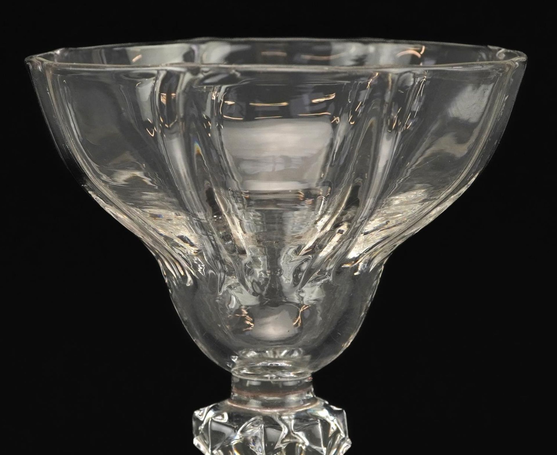 18th century pedestal sweetmeat glass, 18cm high - Bild 2 aus 4