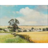 Michael Morris - Near Charlbury Oxfordshire, contemporary oil on canvas, inscribed Stacey Marks