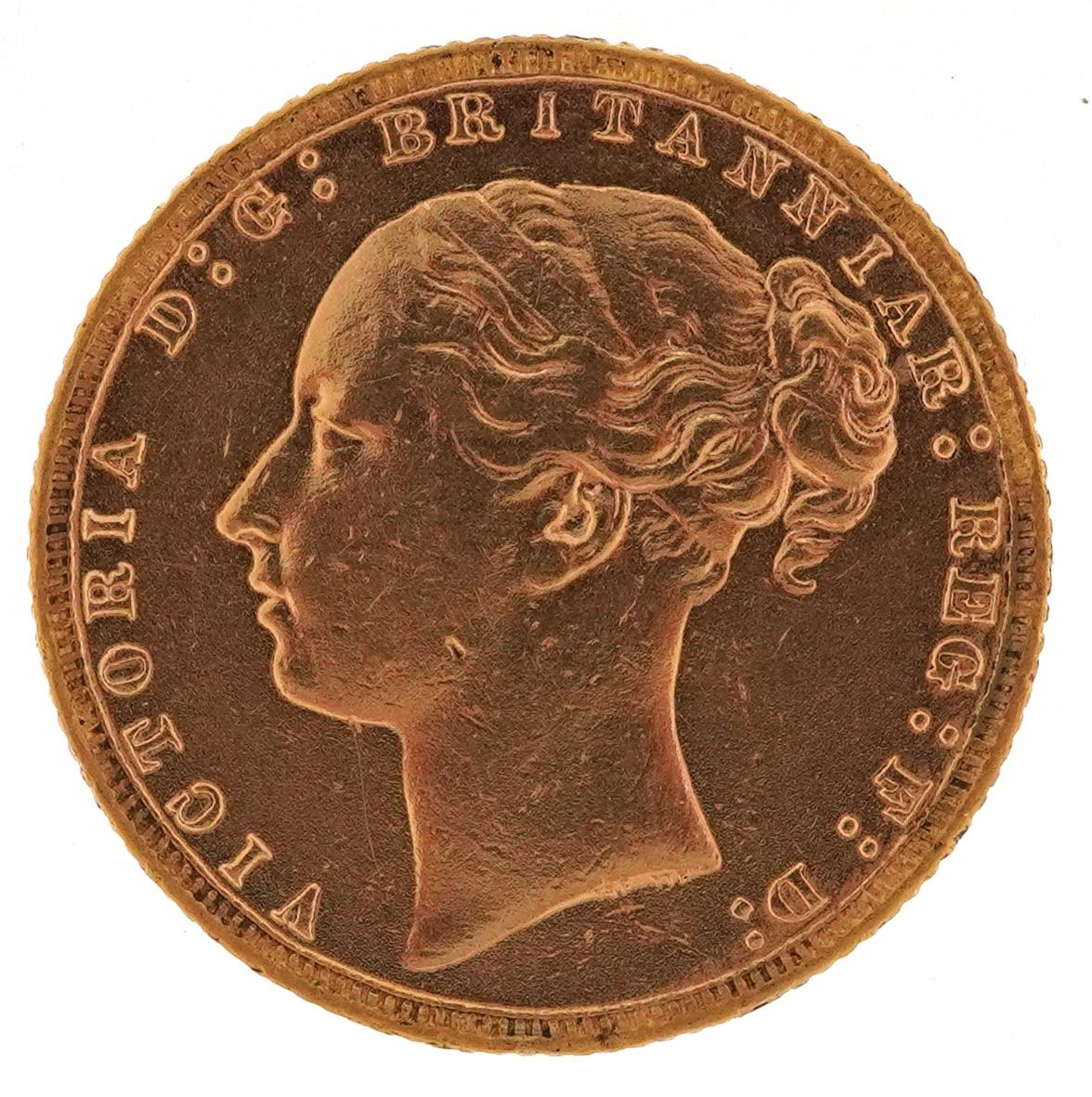 Victorian Young Head 1873 gold sovereign - Image 2 of 3