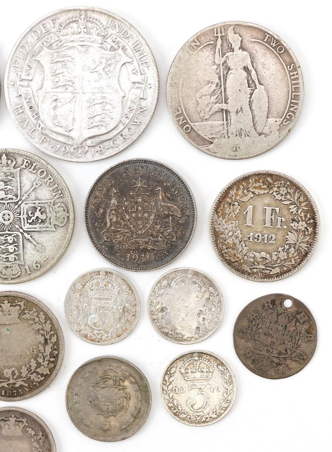 Early 19th century and later British and world coinage including William IV 1834 sixpence, half - Image 3 of 6