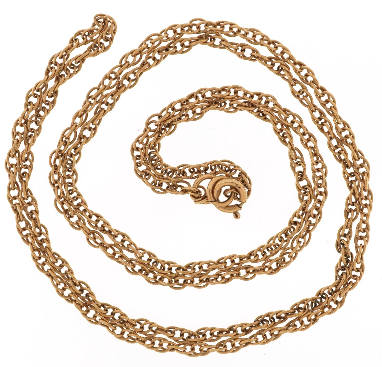 9ct gold multi chain link necklace, 34cm in length, 6.9g - Image 2 of 3