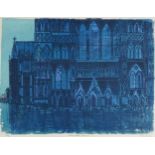 Robert Tavener - Salisbury Cathedral, West Front, pencil signed lithograph, limited edition 28/30,