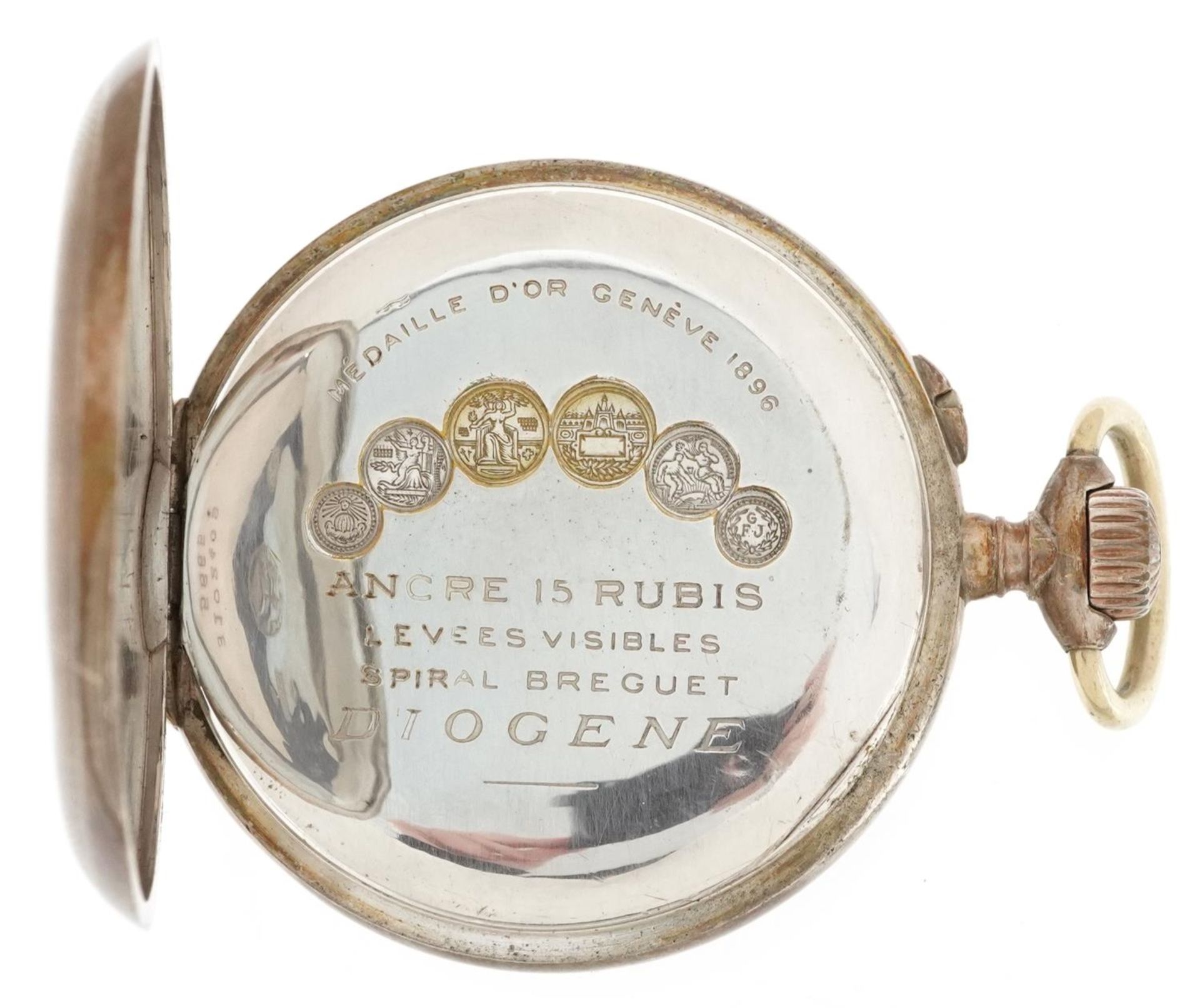 Three Victorian and later silver key wind and keyless pocket watches comprising The Farringdon B, - Image 5 of 8