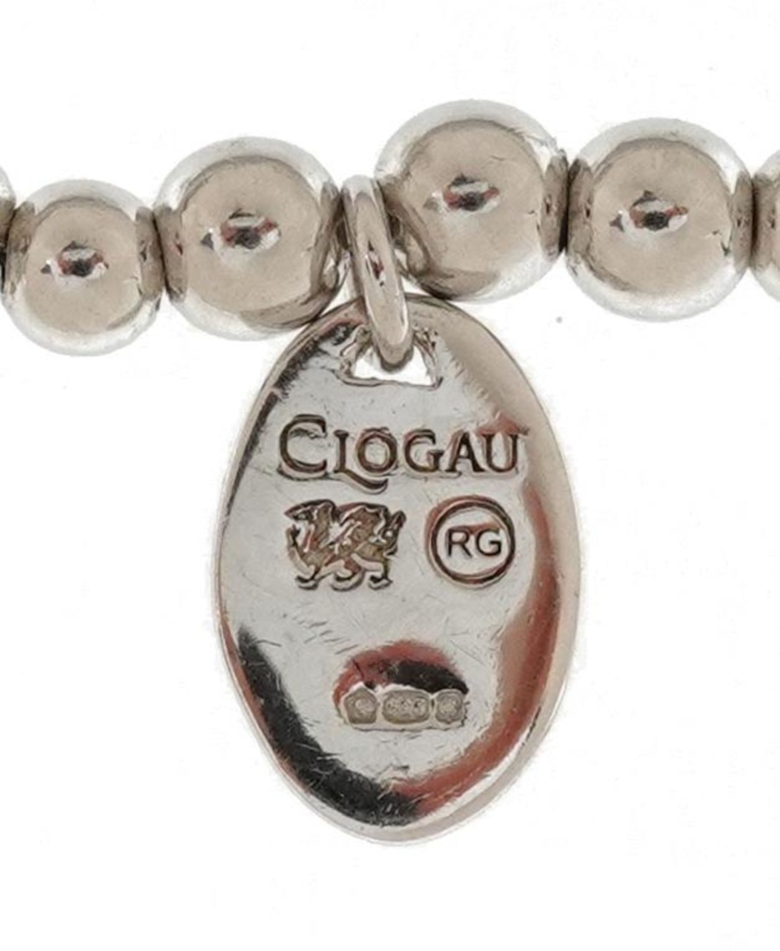 Clogau, Welsh silver clear stone love heart bracelet and a freshwater pearl bracelet with silver - Bild 10 aus 12