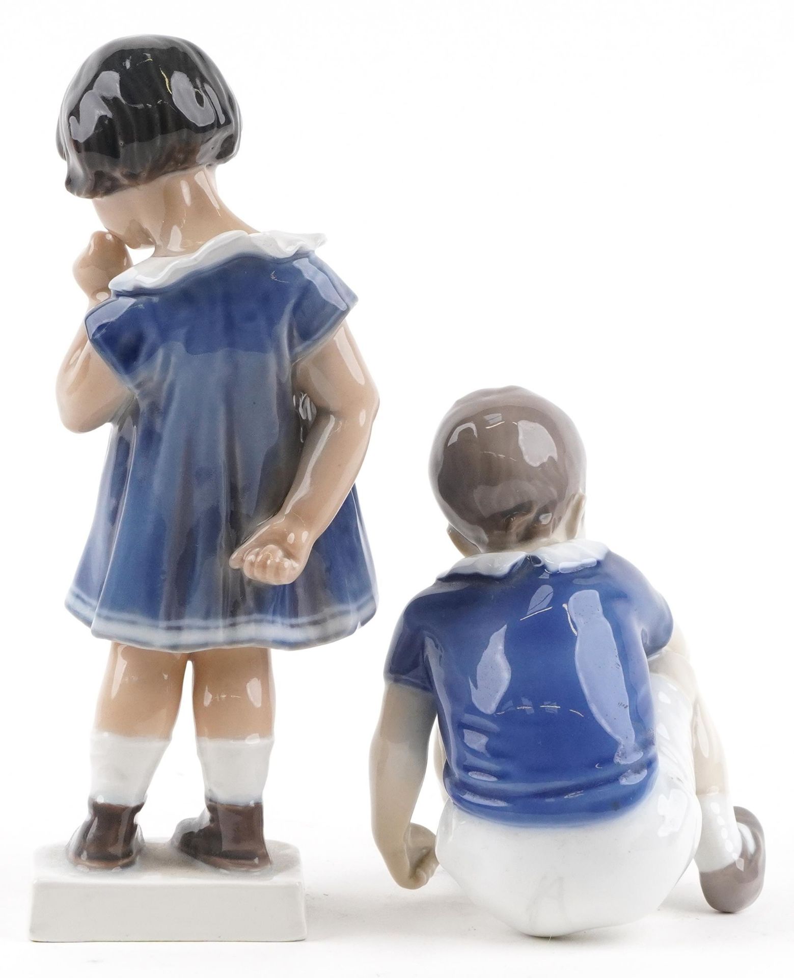 Two Danish porcelain figures including Dahl Jensen young girl and a Bing & Grondahl example of a - Image 2 of 5