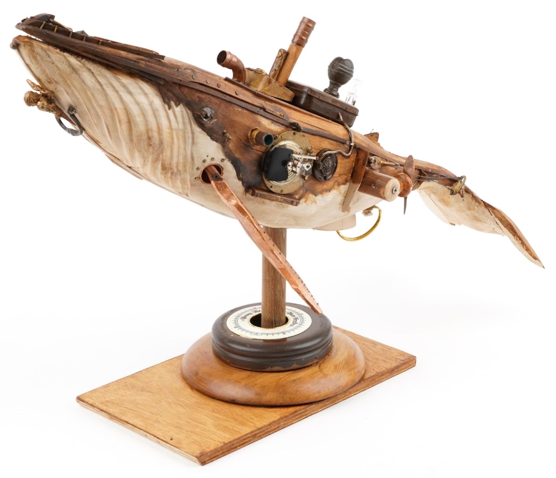 Clive Fredriksson, Contemporary nautical interest painted wood and sculpture with metal mounts of